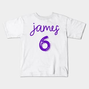 LeBron James 6 Lakers Jersey Kids T-Shirt